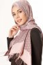 Alev - Hijab A Motifs Vieux Rose