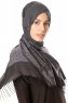 Alev - Hijab A Motifs Noir