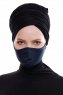 Asli - Hijab Sport Masque Facial Bleu Marin / Couverture Faciale