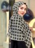 Atika - Hijab A Motifs En Coton Kaki - Mirach