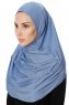 Ava - Hijab Al Amira Indigo One-Piece - Ecardin