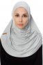 Ava - Hijab Al Amira Gris Clair One-Piece - Ecardin