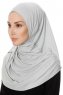 Ava - Hijab Al Amira Gris Clair One-Piece - Ecardin