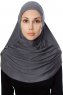 Ava - Hijab Al Amira Gris Foncé One-Piece - Ecardin
