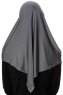 Ava - Hijab Al Amira Gris Foncé One-Piece - Ecardin