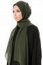 Ayla - Hijab Chiffon Vert Foncé