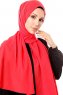 Ayla - Hijab Chiffon Rouge