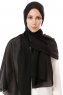 Ayla - Hijab Chiffon Noir