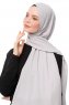 Aylin - Hijab Medine Silk Gris Clair - Gülsoy