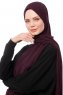 Aylin - Hijab Medine Silk Violet Foncé - Gülsoy