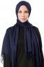 Aysel - Hijab Pashmina Bleu Marin - Gülsoy