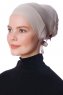 Azra - Bonnet Parizien Taupe Clair - Ecardin