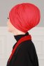Fiona - Turban En Coton Rouge - Ayse Turban
