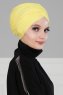 Fiona - Turban En Coton Jaune - Ayse Turban