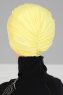 Fiona - Turban En Coton Jaune - Ayse Turban