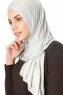 Betul - Hijab 1X Jersey Gris Clair - Ecardin
