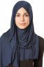Betul - Hijab 1X Jersey Bleu Marin - Ecardin