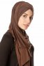 Betul - Hijab 1X Jersey Marron Foncé - Ecardin