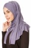 Betul - Hijab 1X Jersey Violet Foncé - Ecardin