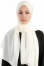 Burcu Creme Chiffon Hijab Madame Polo 130025-1