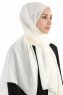Burcu Creme Chiffon Hijab Madame Polo 130025-4