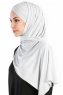 Cansu Ljusgrå 3X Jersey Hijab Sjal Ecardin 200928-2