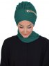 Carmen Mörkgrön Praktisk Instant One-Piece Hijab Ayse Turban 325412-2