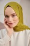 Silky Plain - Hijab Olive Verte