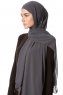 Derya - Hijab Pratique Chiffon Anthracite