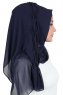 Disa - Hijab Chiffon Pratique Bleu Marin
