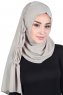 Disa - Hijab Chiffon Pratique Taupe