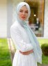 Duriya - Hijab à Motifs Vert Clair - Sal Evi
