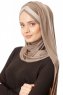 Duru - Hijab Jersey Taupe Foncé & Taupe