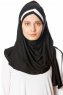 Duru - Hijab Jersey Noir & Blanc