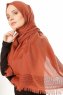 Ebru - Hijab Coton Rouge Brique