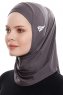 Elif - Hijab Sport Anthracite - Ecardin