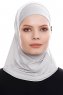 Elif - Hijab Sport Gris Clair - Ecardin