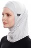 Elif - Hijab Sport Gris Clair - Ecardin