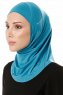 Elif - Hijab Sport Pétrole - Ecardin