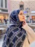Elyas - Hijab A Motifs En Coton Noir - Mirach