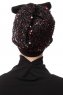 Enfleda - Turban Noir & Bordeaux