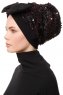 Enfleda - Turban Noir & Bordeaux