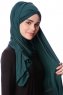 Eslem - Hijab Pile Jersey Vert Foncé - Ecardin
