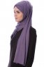 Eslem - Hijab Pile Jersey Violet Foncé - Ecardin