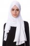 Eslem - Hijab Pile Jersey Blanc - Ecardin