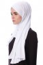 Eslem - Hijab Pile Jersey Blanc - Ecardin