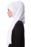 Eslem - Hijab Pile Jersey Blanc - Ecardin