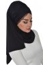 Filippa - Hijab Coton Pratique Noir - Ayse Turban