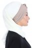 Gill - Hijab Pratique Crème & Taupe
