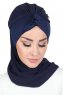 Gill - Hijab Pratique Bleu Marin & Bleu Marin